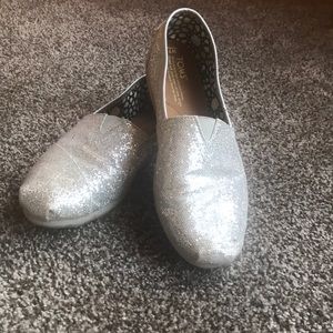 Silver sparkle TOMS